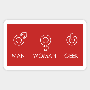 MAN WOMAN GEEK Sticker